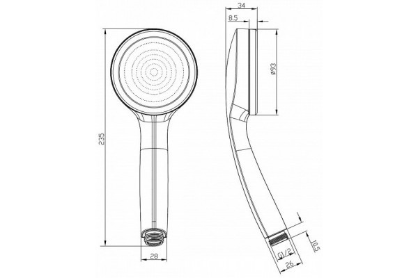 Душевая лейка Iddis SpaHome SPA1F00i18 хром,  в стиле hi-tech