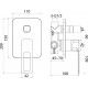Смеситель Iddis Slide SLIBL00i67 С ВНУТРЕННЕЙ ЧАСТЬЮ, для ванны с душем, однорычажный, черный