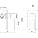 Смеситель Iddis Slide SLIBL00i66 С ВНУТРЕННЕЙ ЧАСТЬЮ, для душа, однорычажный, черный