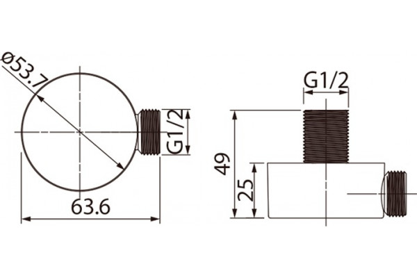 Шланговое подключение Iddis Built-in Shower Accessories 004BL00i62 черное цвет черный, штанга 5.37 см