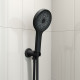 Шланговое подключение Iddis Built-in Shower Accessories 003BL01i62 с держателем, черное, цвет черный, штанга 5.37 см