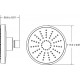 Верхний душ Iddis Built-in Shower Accessories 008MINPi64 хром штанга 11.7 см, размер 17.7 см