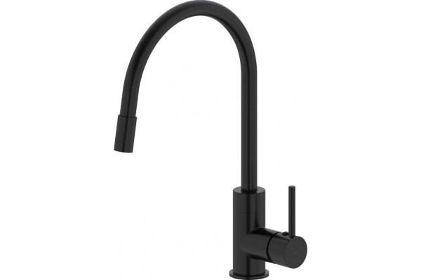 Смеситель Iddis Kitchen 360 K36BLJ0i05 для кухонной мойки, черный, однорычажный, высота излива 23 см