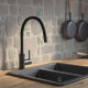 Смеситель Iddis Kitchen 360 K36BLJ0i05 для кухонной мойки, черный, однорычажный, высота излива 23 см