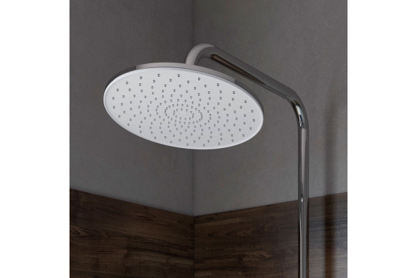 Душевая стойка Iddis Shelfy SHESB3Bi06 хром, штанга 150.4 см, шланг пластиковый 150 см