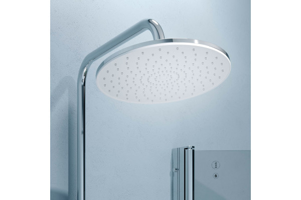 Душевая стойка Iddis Shelfy SHESBBTi06 хром, штанга 150.9 см, шланг пластиковый 150 см