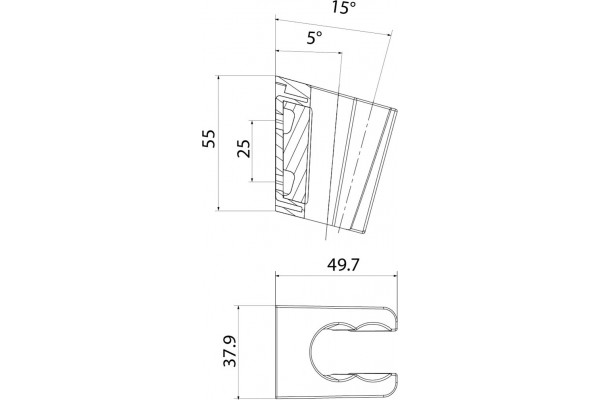 Настенный держатель Iddis Optima Home 080WL00i53 белый матовый штанга 5.5 см,  в современном стиле