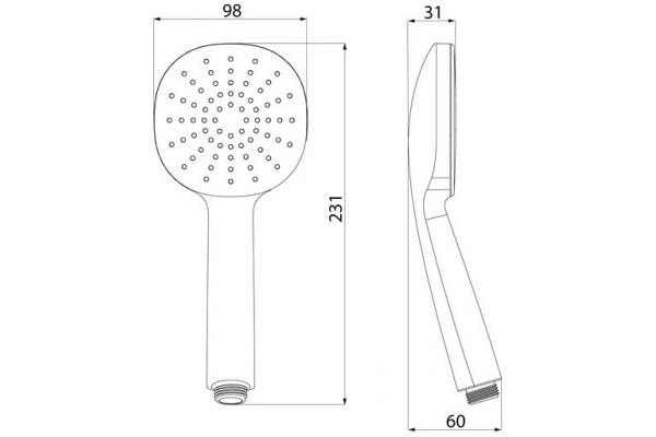 Душевая лейка Iddis Optima Home OPH1FW9i18 белая матовая цвет белый, штанга 23.1 см