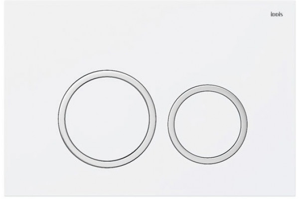 Кнопка смыва Iddis Unifix UNI03WCi77 003, белая/хром, механическая