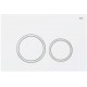 Кнопка смыва Iddis Unifix UNI03WCi77 003, белая/хром, механическая