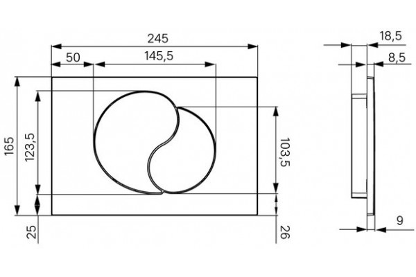 Кнопка смыва Iddis Unifix UNI02MWi77 002, белая, механическая