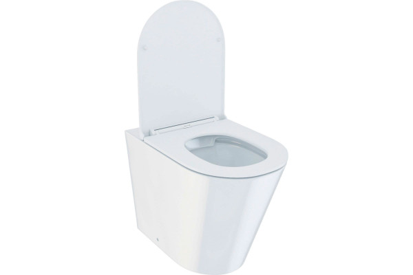 Унитаз приставной Iddis Calipso Rimless CALRDSEi26 с микролифтом, безободковый, белый, 36.5x58.3 см