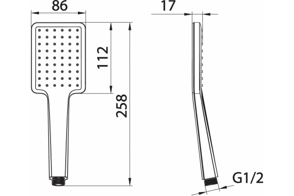Душевая лейка Iddis Slide SLI1F0Wi18 белая матовая цвет белый, штанга 25.8 см