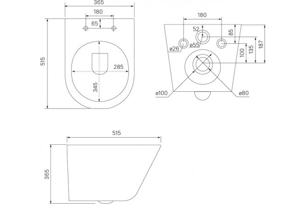 Унитаз подвесной Iddis Calipso CALR3BMi25 безободковый, с микролифтом, черный, 36.5x51.5 см