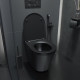 Унитаз подвесной Iddis Calipso CALR3BMi25 безободковый, с микролифтом, черный, 36.5x51.5 см