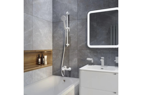 Душевой шланг Iddis Optima Home OPH12WLi19 120 см, белый матовый в современном стиле