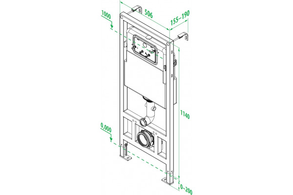 Система инсталляции для унитазов Iddis Neofix NEO0000I32 цвет серый, бачок 3/6 л, 50.6x19x134 см