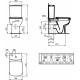 Унитаз напольный Ideal Standard Esedra T282001 белый, прямоугольный, 36.5x61.5 см