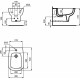 Биде подвесное Ideal Standard Esedra T281501 цвет белый, прямоугольное, 36x54 см