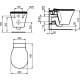 Унитаз подвесной Ideal Standard Connect Air K819501 безободковый белый, овальный, 36.5x54.5 см