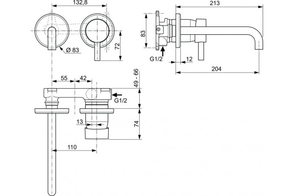 Смеситель Ideal Standard Ceraline A6938AA для раковины однорычажный, хром