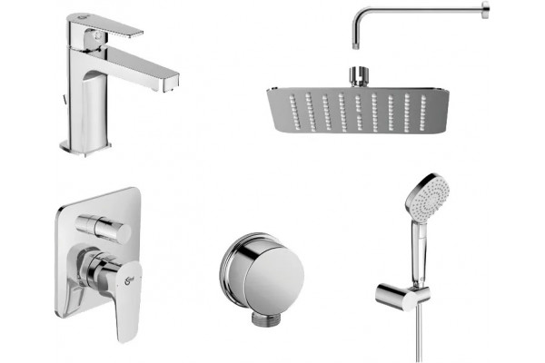 Душевой комплект Ideal Standard Esla BD002XC С ВНУТРЕННЕЙ ЧАСТЬЮ хром, шланг 175 см