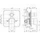 Душевой комплект Ideal Standard Esla BD002XC С ВНУТРЕННЕЙ ЧАСТЬЮ хром, шланг 175 см