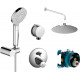 Душевой комплект Ideal Standard Ceraterm BD006XC С ВНУТРЕННЕЙ ЧАСТЬЮ хром, шланг 175 см