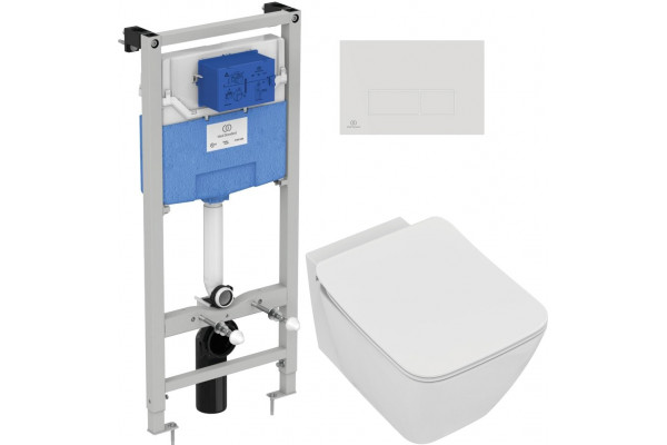 Комплект Унитаз подвесной Ideal Standard STRADA II T359601 + Система инсталляции для унитазов Ideal Standard Prosys Frame 120 M R020467 цвет белый,  в современном стиле