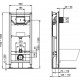 Комплект Унитаз подвесной Ideal Standard STRADA II T359601 + Система инсталляции для унитазов Ideal Standard Prosys Frame 120 M R020467 цвет белый,  в современном стиле