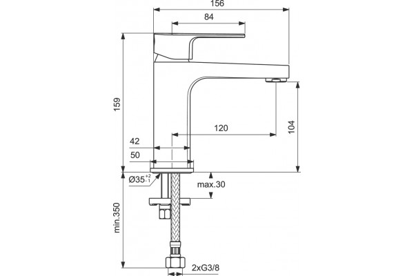 Смеситель Ideal Standard Crafine D BC553AA для раковины однорычажный, хром