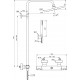 Душевая стойка Ideal Standard Ceraterm T25 BC748XG silk black цвет черный, штанга 115.2 см