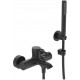 Смеситель Ideal Standard Ceraline BC270XG для ванны с душем, черный, однорычажный, длина излива 17.5 см