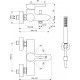 Смеситель Ideal Standard Ceraline BC270XG для ванны с душем, черный, однорычажный, длина излива 17.5 см