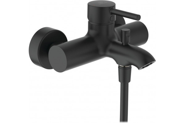 Смеситель Ideal Standard Ceraline BC270XG для ванны с душем, черный, однорычажный, длина излива 17.5 см
