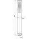 Смеситель Ideal Standard Ceraline BC270XG для ванны с душем, черный, однорычажный, длина излива 17.5 см