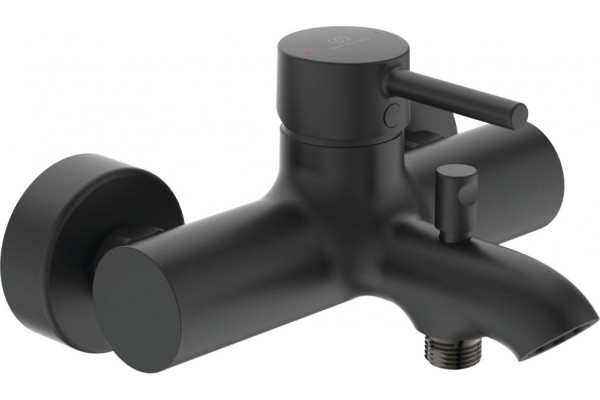 Смеситель Ideal Standard Ceraline BC199XG для ванны с душем, черный, однорычажный, длина излива 17.5 см