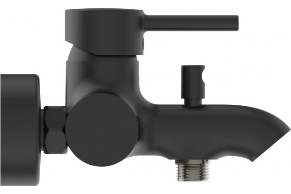Смеситель Ideal Standard Ceraline BC199XG для ванны с душем, черный, однорычажный, длина излива 17.5 см