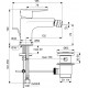 Смеситель Ideal Standard Cerafine O BC705XG для биде, черный, однорычажный, высота излива 7.8 см
