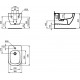Биде подвесное Ideal Standard Tesi T3552V3 черный шелк овальное, 36x53 см