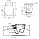 Унитаз подвесной Ideal Standard Connect W941102 с микролифтом, белый, 36.5x54.5 см