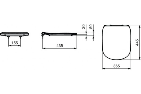 Комплект Ideal Standard Tesi AquaBlade T3868V3 цвет черный