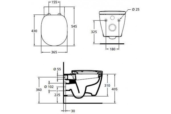 Комплект Ideal Standard Connect W220101 цвет белый