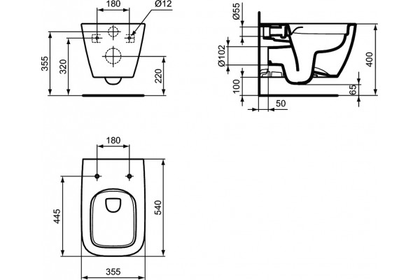 Комплект Ideal Standard I Life B I001401 цвет белый