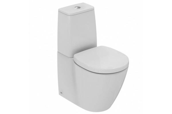 Унитаз-компакт Ideal Standard Connect Space горизонтальный выпуск белый, овальный, 36.5x60.5 см