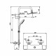 Душевая стойка Ideal Standard Ideal Duo хром, штанга 105 см, шланг 175 см