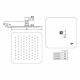 Верхний душ Ideal Standard IdealRain LUXE 200х200 мм хром,  в стиле hi-tech