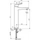 Смеситель для раковины Ideal Standard Ceraplan Vessel BD236XG черный однорычажный, длина излива 13.8 см