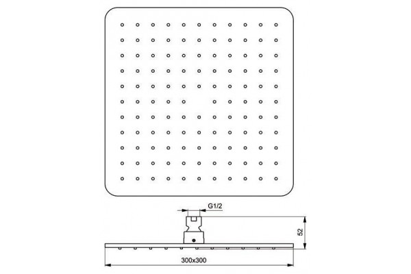 Верхний душ Ideal Standard IdealRain Cube L1 хром, размер 30 см