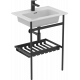 Консоль Ideal Standard Conca E2532XG с раковиной Strada II T299101, с полками